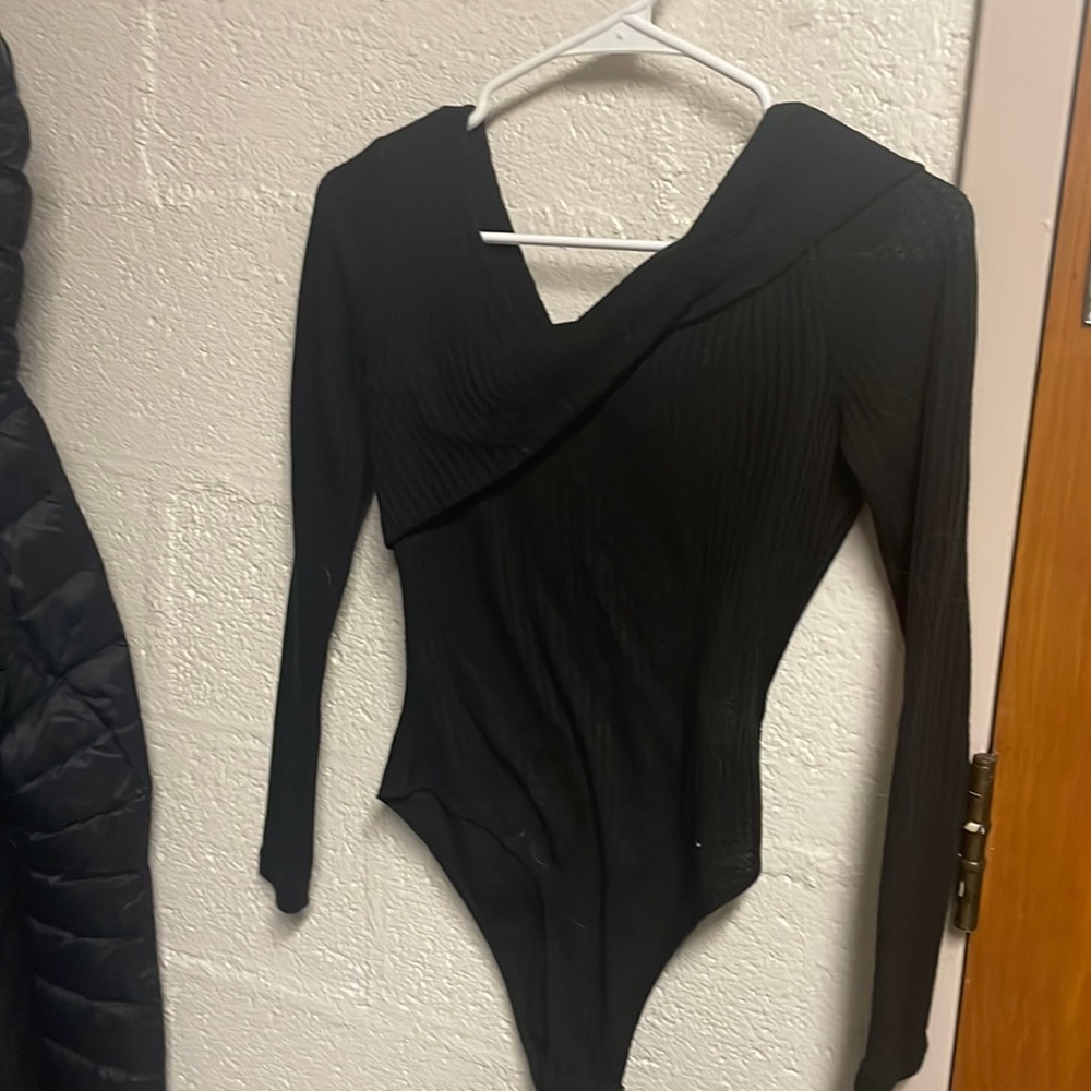Black Bodysuit Sweater Material!